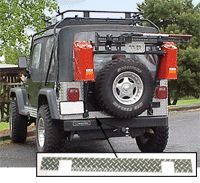 Warrior Products Aluminum Diamond Plate Backplate For Jeep