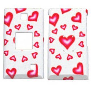 Hard Plastic Snap on Cover Fits Kyocera S4000 Mako Hearts(Sparkle) MetroPCS, etc Cell Phones & Accessories