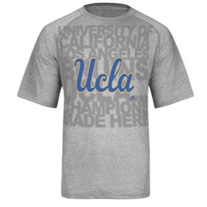 adidas College Climalite Big Logo T Shirt   Mens   Basketball   Clothing   UCLA Bruins   Grey
