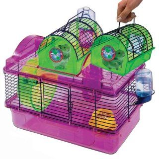 Penn plax Here & There & Everywhere Hamster Home & Traveler Cage SAM450 : Pet Cages : Pet Supplies
