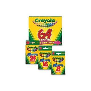 Crayola LLC Products   Crayon Set, 3 5/8", Permanent/Waterproof, 8/BX, Assorted   Sold as 1 BX   Bright, quality Crayola crayons in peggable box produce brilliant, even colors. Crayons are permanent and waterproof. Colors include black, blue, brown, g