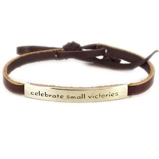 Celebrate Small Victories Mixed Metal & Leather Bracelet: Mima & Oly by Far Fetched: Jewelry