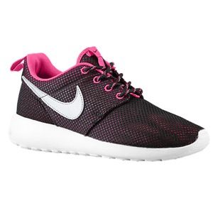 Nike Roshe Run   Girls Grade School   Running   Shoes   Midnight Navy/Atomic Mango/Venom Green/Pink Glow