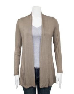 Mocha Ladies Long Sleeve Cover Up Cardigan at  Womens Clothing store: Cardigan Sweaters