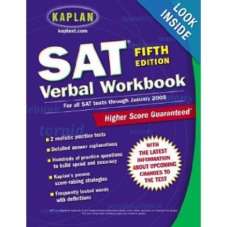 Kaplan SAT Verbal Workbook: Fifth Edition (Kaplan SAT Critical Reading Workbook): Kaplan: 9780743241342: Books