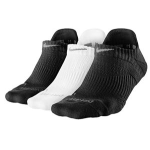 Nike 3 Pack Dri Fit Cush No Show Socks   Womens   Training   Accessories   Black/White