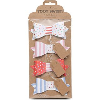 MERI MERI   Toot Sweet set of four small gift bows