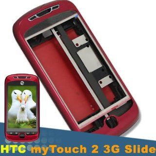 Original Genuine OEM T Mobile Mytouch 2 Mytouch2 3G Slide Espresso Red Faceplate Fascia Plate Panel Cover Case Housing+Middle Chassis+Battery Back Door Repair Fix Replace Replacement: Cell Phones & Accessories