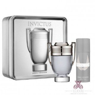 Paco Rabanne Invictus 2 Piece Gift Set for Men (Deodorant Spray Plus Eau de Toilette Spray) : Fragrance Sets : Beauty