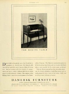 1928 Ad Mixing Table Colonial Design Erskine Danforth Corp Danersk Furniture   Original Print Ad  