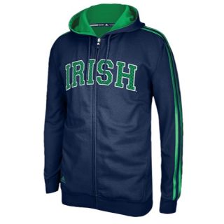 adidas College Statement Full Zip Hoodie   Mens   Basketball   Clothing   Notre Dame Fighting Irish   Navy/Fairway