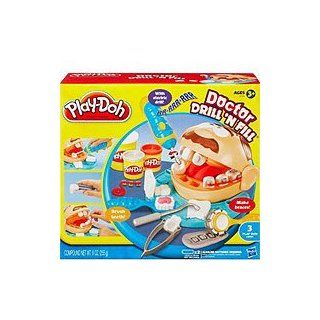 Play Doh Doctor Drill 'n Fill Playset (Manufacturer's Age: 3 years and up) (The set allows your child to play dentist by making braces or brushing teeth, and also gives you the opportunity to teach about dental hygiene): Toys & Games