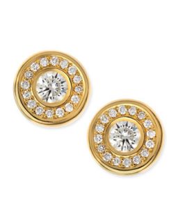 18 karat Yellow Gold Diamond Stud Earrings   Roberto Coin   Yellow gold