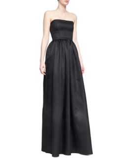 Womens Mykel Strapless Crepe Gown   Black Halo Eve   Black (0)