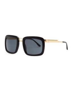 Chunky Square Frame Sunglasses, Black   Stella McCartney   Black