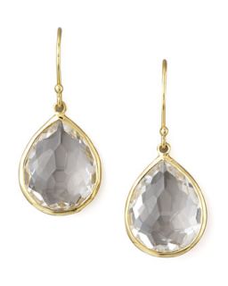 Clear Quartz Drop Earrings   Ippolita   Gold