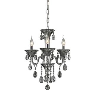 Formont 3 light Smoke Plated/ Chrome Crystal Chandelier