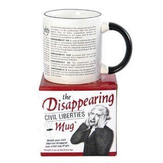 Disappearing Civil Liberties Mug   Watch Your Rights Vanish: Kitchen & Dining