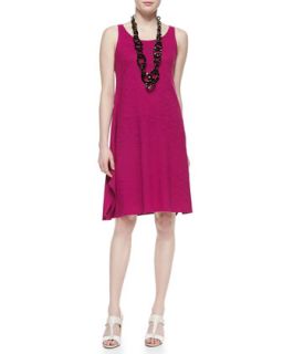 Organic Cotton Hemp Twist Sleeveless Dress, Womens   Eileen Fisher   Cerise
