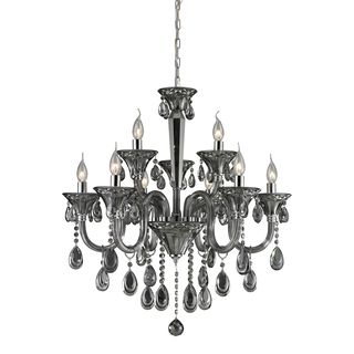 Formont Smoke Plated And Chrome 9 light Crystal Chandelier