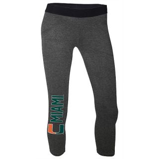 SOFFE Womens Miami Hurricanes Running Capris   Size XS/Extra Small, Grey