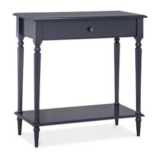 Console Table: Threshold Turned Leg Console Table   Navy