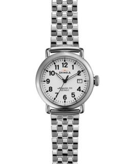 The Runwell Stainless Steel Watch with Bracelet Strap, 36mm   Shinola   Silver