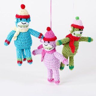 Shop One Hundred 80 Degrees Crocheted "Sock" Monkey Ornament, Choice of Colors (green) at the  Home Dcor Store