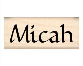 Micah   Name Rubber Stamp, Stamps by Impression   Childrens Decorative Rubber Stamps