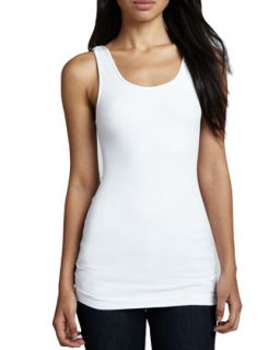 Womens Formfitting Jersey Tank, White   Cusp by Neiman Marcus   White (ONE SZ)