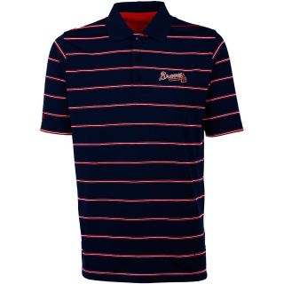 Antigua Atlanta Braves Mens Deluxe Short Sleeve Polo   Size: Large, Navy/dark