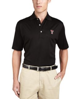 Mens Texas Tech Gameday College Shirt Polo, Black   Peter Millar   Black (X 