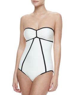 Womens Le Shine Outlined Maillot Swimsuit   MARC by Marc Jacobs   Whisper