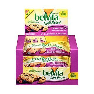TJ5 Belvita Mixed Berry Soft Baked Breakfast Biscuits Nutritious Morning Energy   8 Packs of 1.76 Oz : Grocery & Gourmet Food