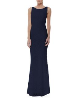 Womens Sachi Open Back Lace Gown   Alice + Olivia   Navy (0)