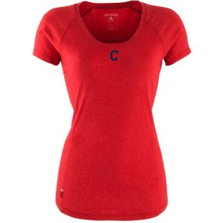 Antigua Cleveland Indians Womens Pep Shirt   Size: Large, Dk Red/heather (ANT