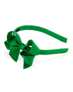 Grosgrain 3D Bow Headband, Emerald   Bow Arts   Emerald