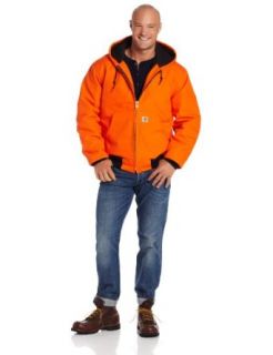 Carhartt Men's Big Quilted Flannel Lined Duck Active Jacket: Clothing