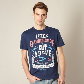 St George by Duffer Navy Barber Shop print t shirt