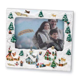 Village Really Snowing Photo Frame: Jewelry
