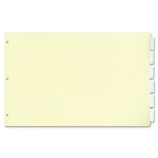 Stride Legal Size Index Divider   5 x Tab   8.5" x 14"   5 / Set   Manila Divider   Clear Tab : Binder Index Dividers : Office Products