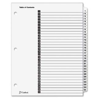 Cardinal   One Step Index System, Daily, 1 31 Tab, Clear, Sold as 1 Set, CRD 60113CB : Binder Index Dividers : Office Products
