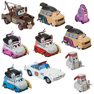 Disney Pixar Cars 2 Travlin' Trhough Tokyo Wasabi Mater Kabuki 10 Piece Set: Toys & Games