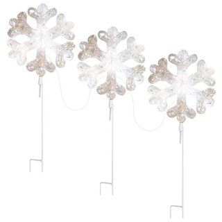 Gemmy Snowflake White LED Pathway Lights : String Lights : Patio, Lawn & Garden
