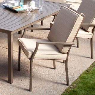 Coral Coast Bellagio Cushioned Dining Chair   Set of 6   Outdoor Dining Chairs