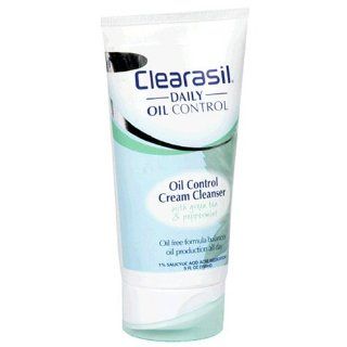 Clearasil Daily Oil Control Cream Cleanser, With Green Tea and Peppermint, (5 fl oz) : Facial Cleansing Products : Beauty