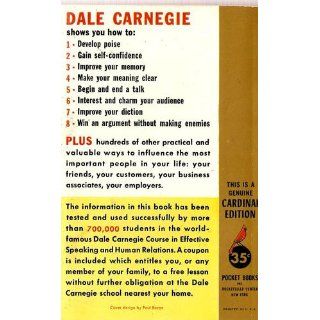 How to Develop Self Confidence And Influence People By Public Speaking: Dale Carnegie: 9780671746070: Books