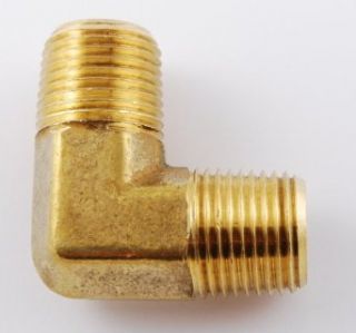 1/2" NPT Male 90 Degree L Elbow Hose Thread Union Fitting Brass: Pipe Fittings: Industrial & Scientific