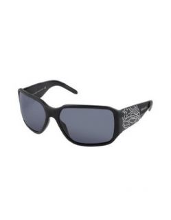 Versace Swarovski Crystal Decorated Plastic Sunglasses Black Gray: Clothing