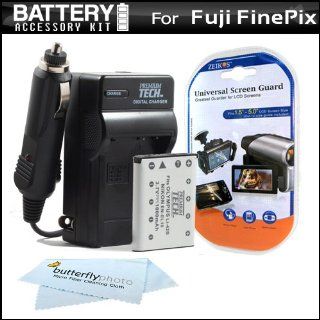 Battery + Charger Kit For Fuji Fujifilm FinePix Z900EXR, JX370, Z70, Z90, XP20, XP30, XP10, XP50, XP60, T550, T560, T500, T510 Z100EXR, Z110EXR, T400, T350, JZ250 JZ100 JX580 JX550 JX520 JX500 Camera Includes (1100 Mah) Replacement NP 45A Battery + Charger